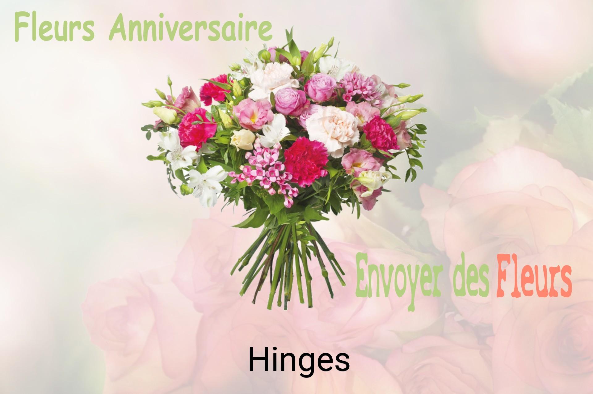 Bouquet de fleurs d’anniversaire livré à Hinges