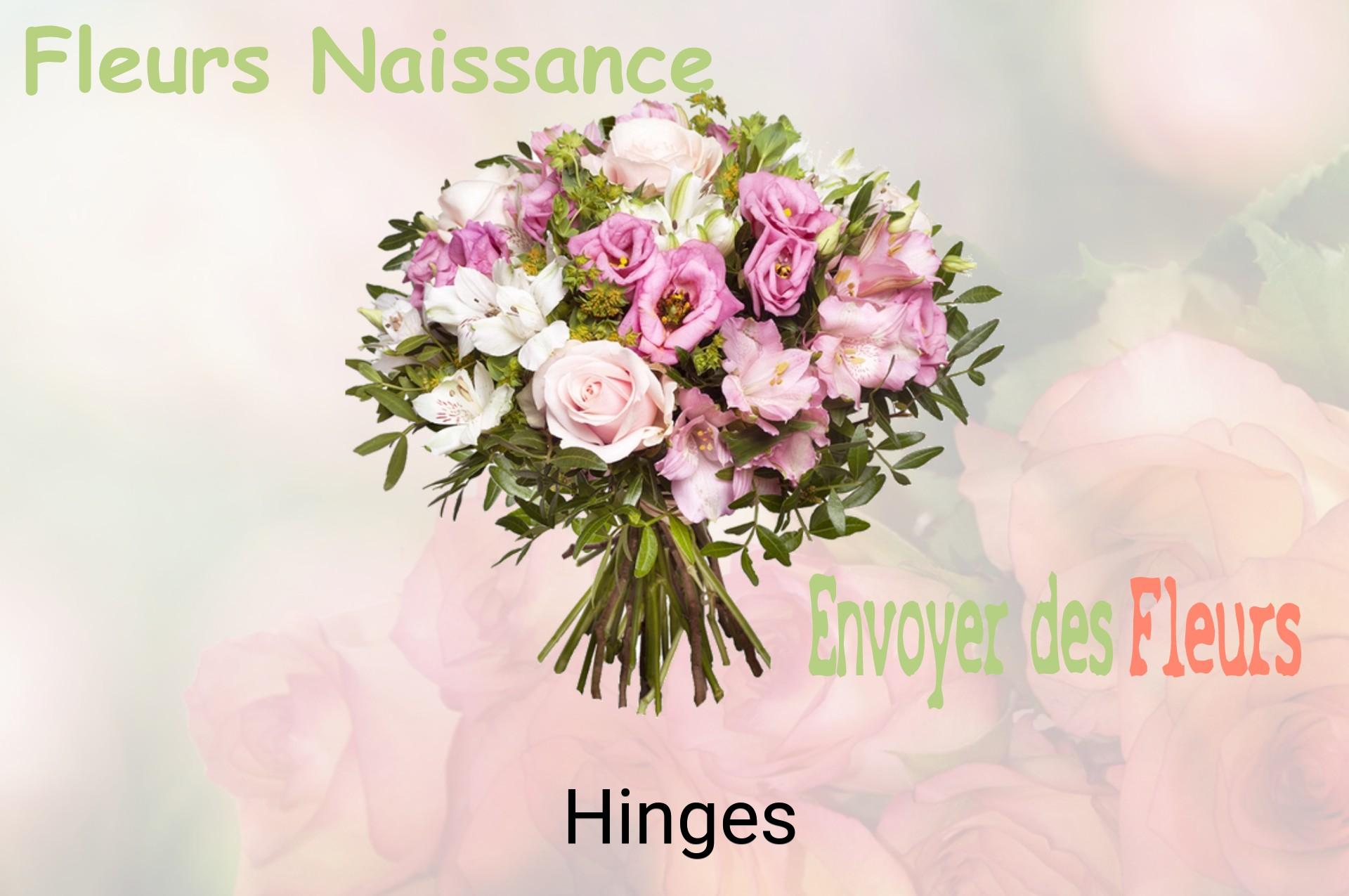 Bouquet de fleurs de naissance livré à Hinges
